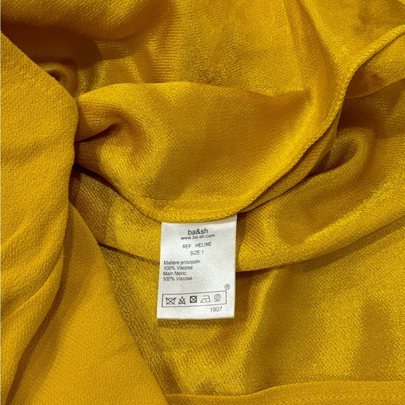 Ba&sh Bash Heline Midi Dress Yellow Curry Pullover Sundress Women’s Size S/1 - Picture 11 of 13